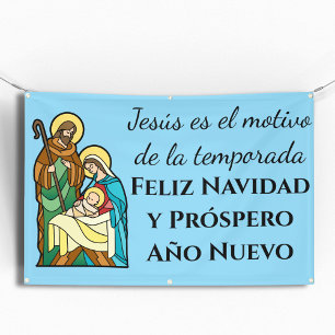 Lona Natividad Española Jesús es la Razón de la Navidad