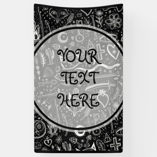 Lona Naturaleza divertida de los bocetos de la vida Pat (Vertical)