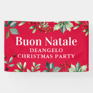 Lona Navidad con apellido italiano personalizado