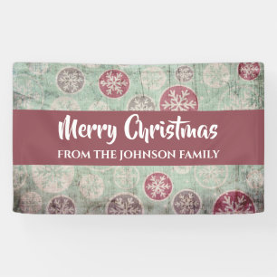 Lona Navidad Copo de Nieve Vintage