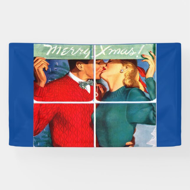 Lona Navidades besándose (Horizontal)