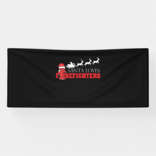 Lona Navidades bomberos regalos Papá Noel Bombero