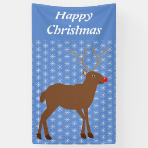 Lona Navidades cortos renos con Personalizado de nariz 