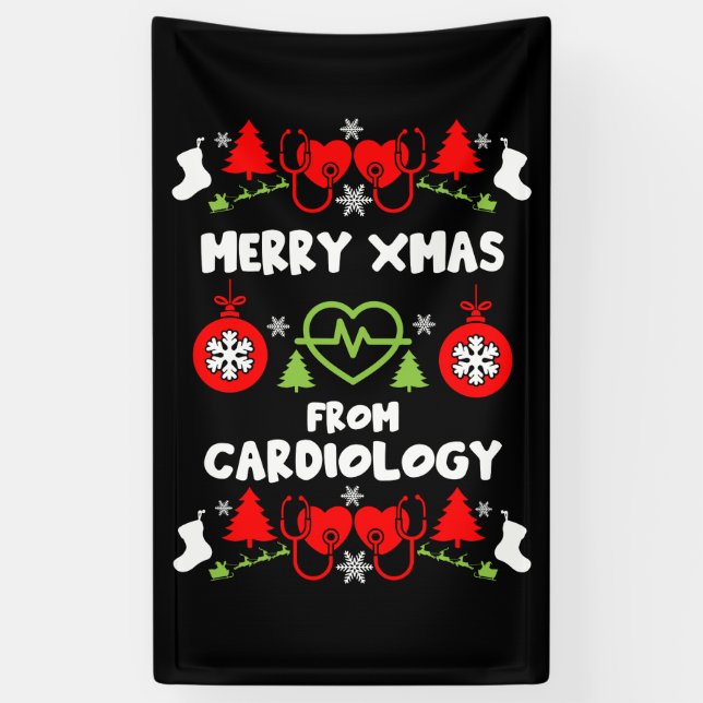 Lona Navidades de cardiología Regalos de personal médic (Vertical)