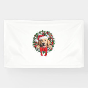 Lona Navidades de Golden Retriever con Navidad de decor