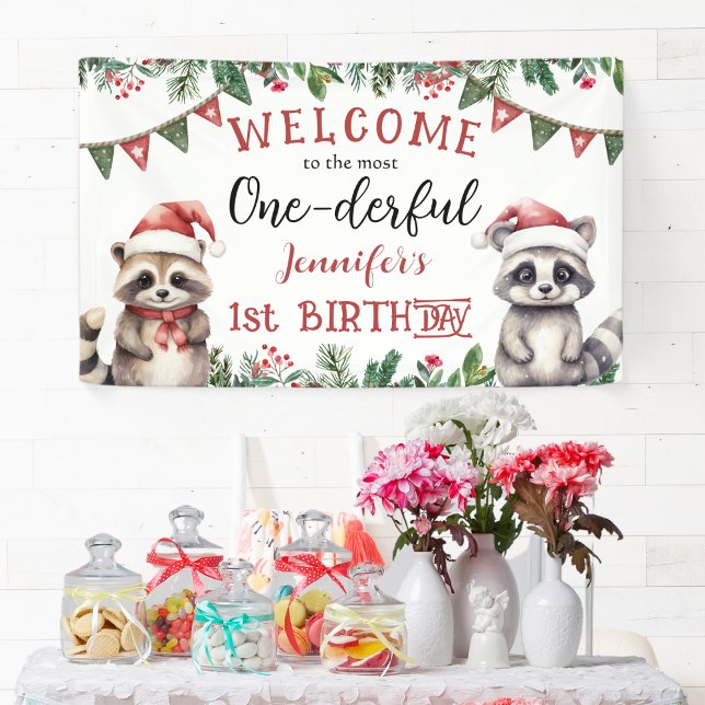 Lona Navidades de invierno Primer Fiesta de cumpleaños  (Subido por el creador)