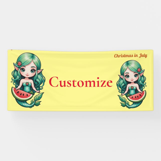 Lona Navidades de la Sirenita de Julio Thunder_Cove (Horizontal)