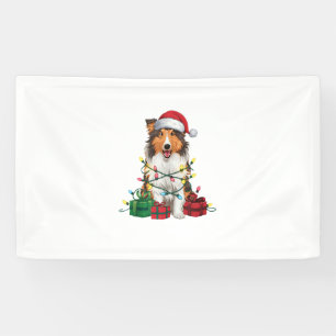 Lona Navidades de perros callejeros de Santa Hat Rough 