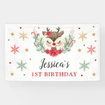 Navidades de renos primer invierno de cumpleaños