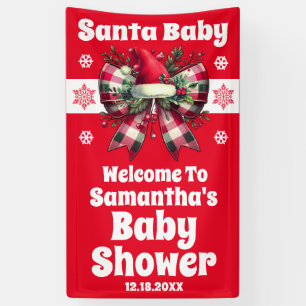 Lona Navidades de Santa Bebé dan la bienvenida a Baby S
