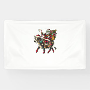 Lona Navidades de vaca Santa Hat Bufalo Jugado Xmas Vac