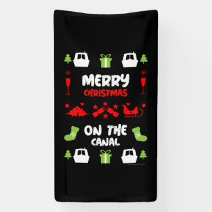 Lona Navidades del canal Xmas en lanchas estrechas