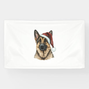 Lona Navidades del Pastor Alemán Santa Claus Dog