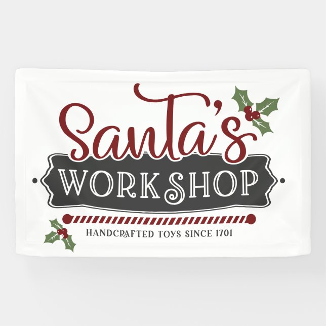Lona Navidades del Taller del Polo Norte de Santa (Horizontal)