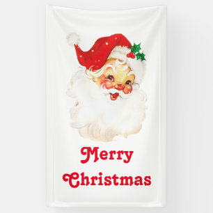 Lona Navidades del Viejo Santa Claus Retro Jolly