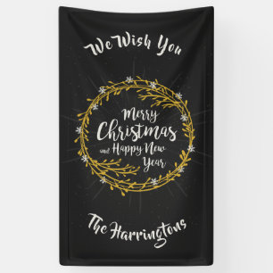 Lona Navidades Desea un banner de nombre personalizado