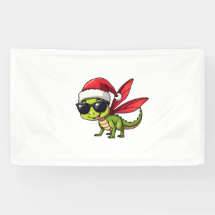 Lona Navidades Dragonfly Santa Hat Divertidos niños de