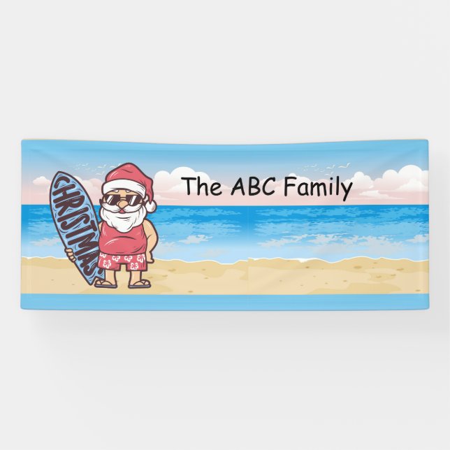 Lona Navidades en julio con SANTA CLAUS (Horizontal)