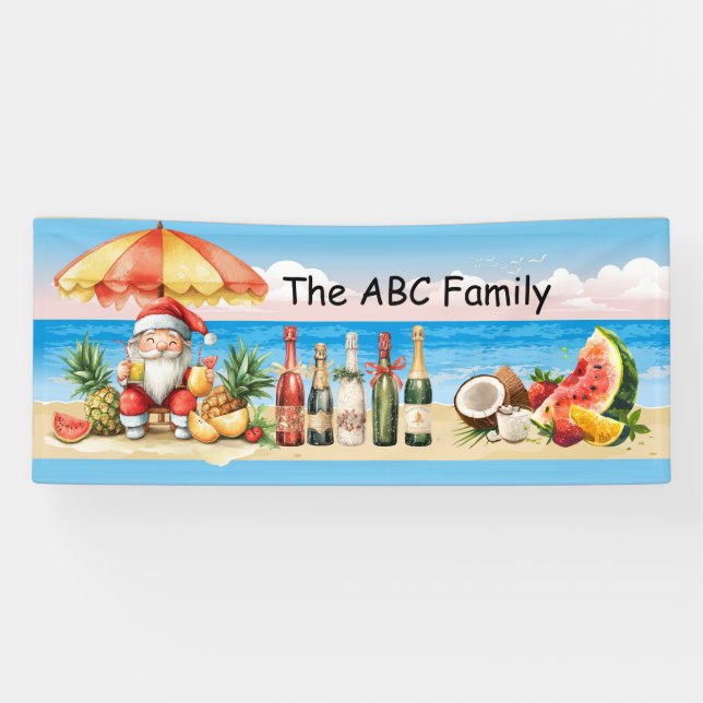 Lona Navidades en julio con SANTA CLAUS (Horizontal)