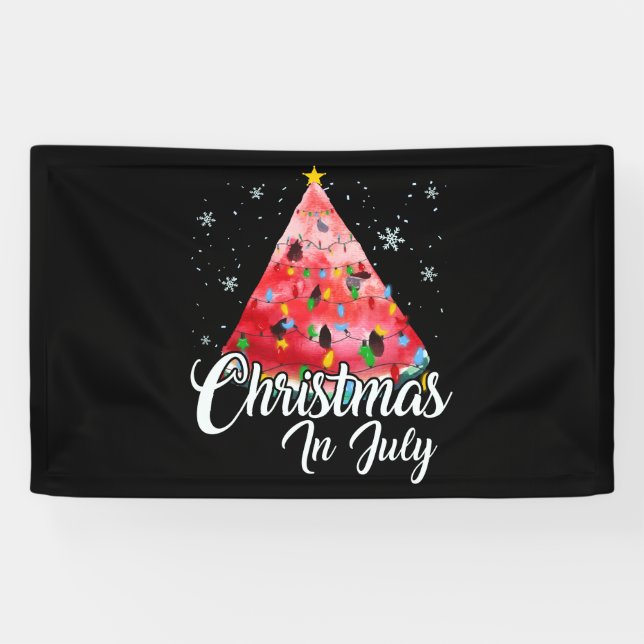 Lona Navidades En Julio Diseñan A Navidades De Melón (Horizontal)