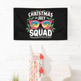 Lona Navidades En Julio Squad Sungafas Playa De Verano