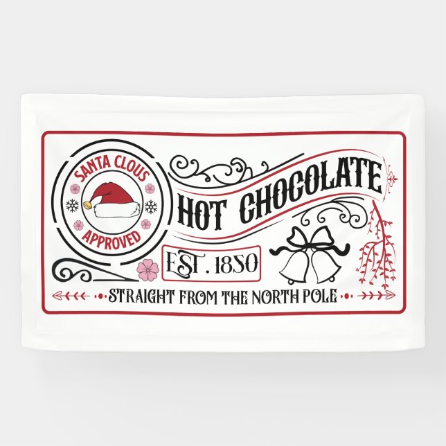 Lona Navidades festivos de chocolate caliente (Horizontal)