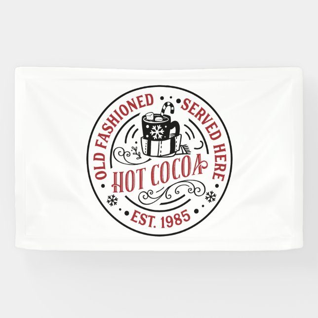 Lona Navidades festivos Vendedores de bares de cacao ca (Horizontal)