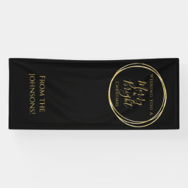 Lona Navidades Fiesta Merry y el oro negro brillante