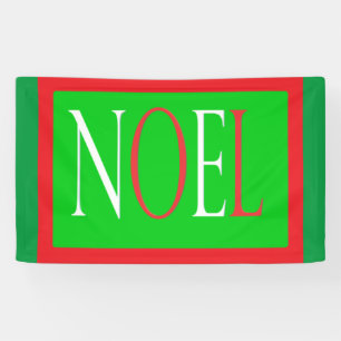 LONA NAVIDADES NOEL DISEÑAN DISEÑO BLANCO ROJO Y VERDE