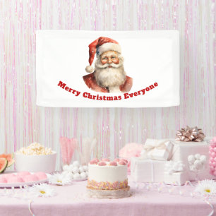 Lona Navidades Retro Santa Claus Feliz Navidad