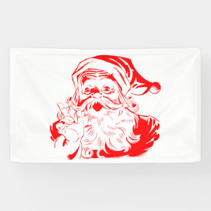 Lona Navidades rojos y blancos de Santa Claus