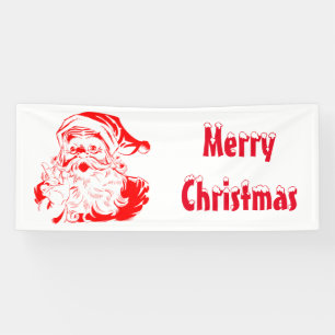 Lona Navidades rojos y blancos de Santa Claus