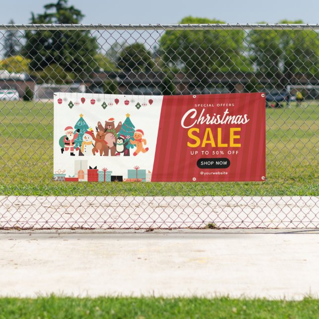 Lona Navidades rojos y simples venden banner al aire li (In situ)