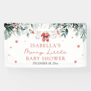 Lona Navidades Ropa de Bebé Feliz Pequeño Baby Shower
