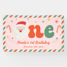 Navidades rosados 1er cumpleaños