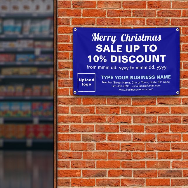 Lona Navidades Sale Negocios Rectángulo Azul 4’ x 2,5’ (Subido por el creador)