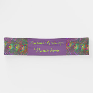 Lona Navidades Tinsel Peacock Feathers Personalizados