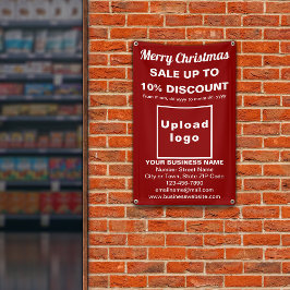 Lona Navidades Venta Empresa Banner Rojo 2.5’ x 4’