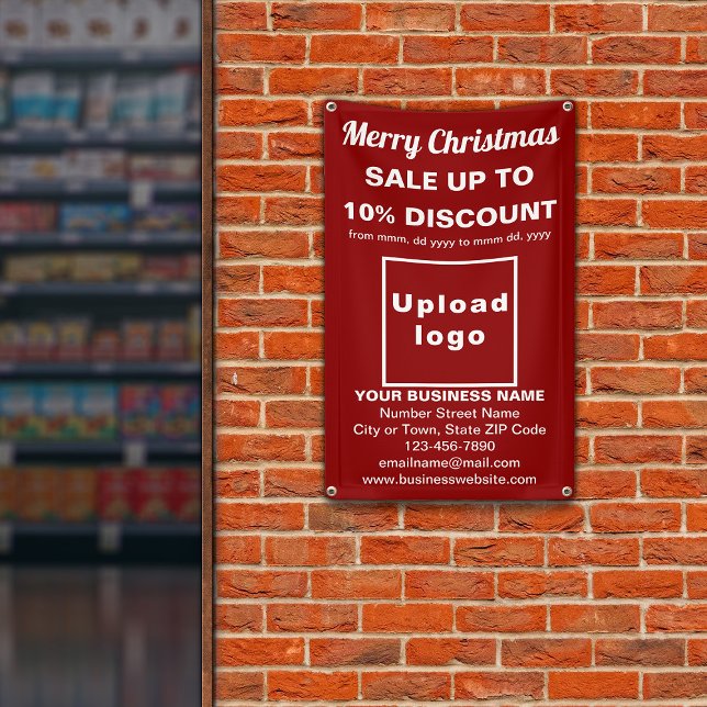 Lona Navidades Venta Empresa Banner Rojo 2.5’ x 4’ (Subido por el creador)