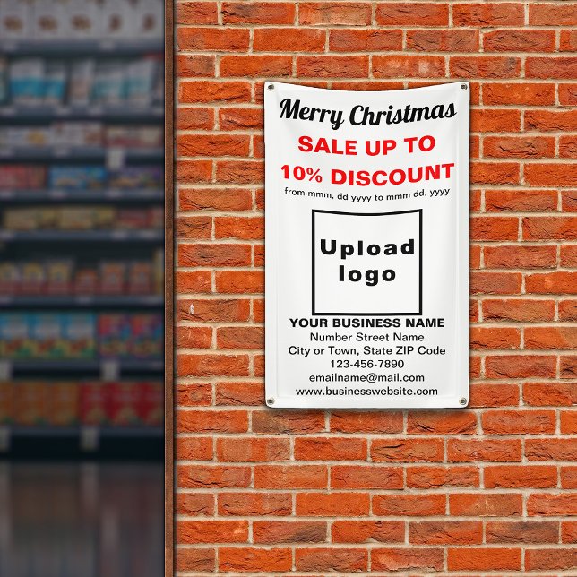 Lona Navidades Venta Negocio Banner blanco de 2,5’ x 4’ (Subido por el creador)