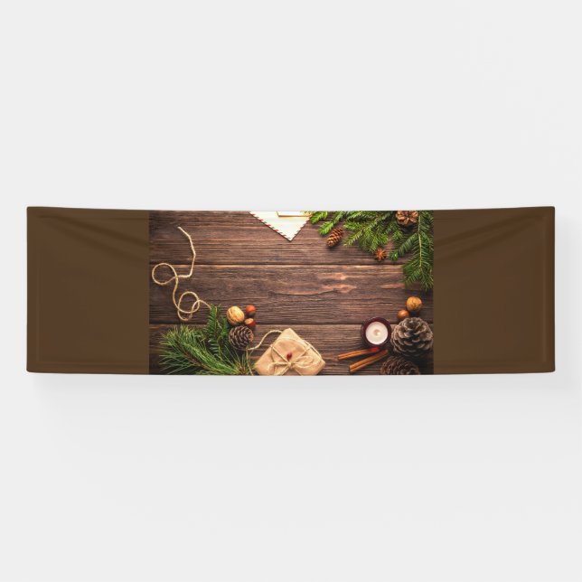 Lona Navidades Wood Scene (Horizontal)