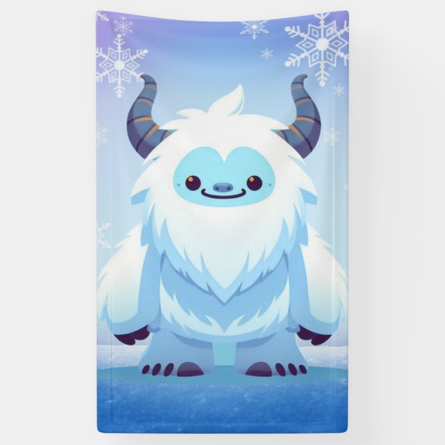 Lona Navidades/yeti de invierno (Vertical)