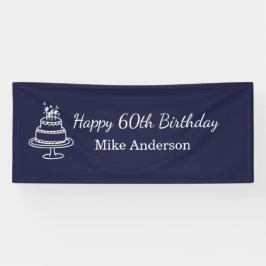 Lona Navy Blue and White Mens Birthday Party 
