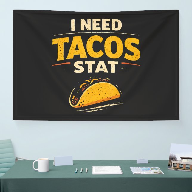 Lona Necesito Tacos Ahora (Feria)