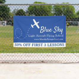 Lona Negocio aeronáutico moderno azul aerodinámico