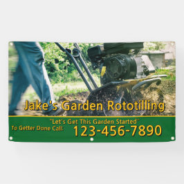 Lona Negocio de servicio de labranza de jardín personal