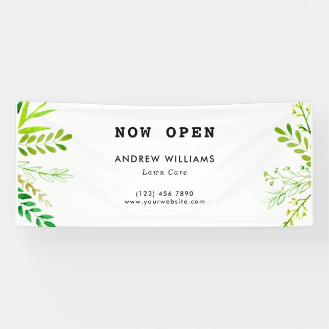 Lona Negocio del cuidado del jardín moderno (Horizontal)