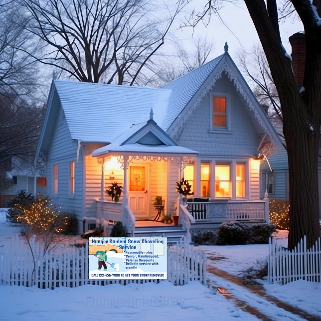 Lona Negocio personalizado de limpieza de nieve de entr (Subido por el creador)