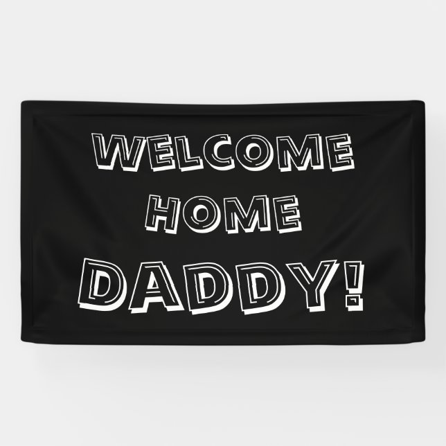 Lona Negro casero agradable de la bandera del (Horizontal)