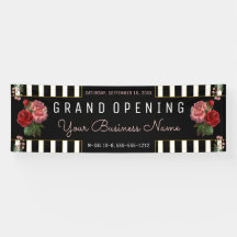 Negro floral rosado | White Stripes Business